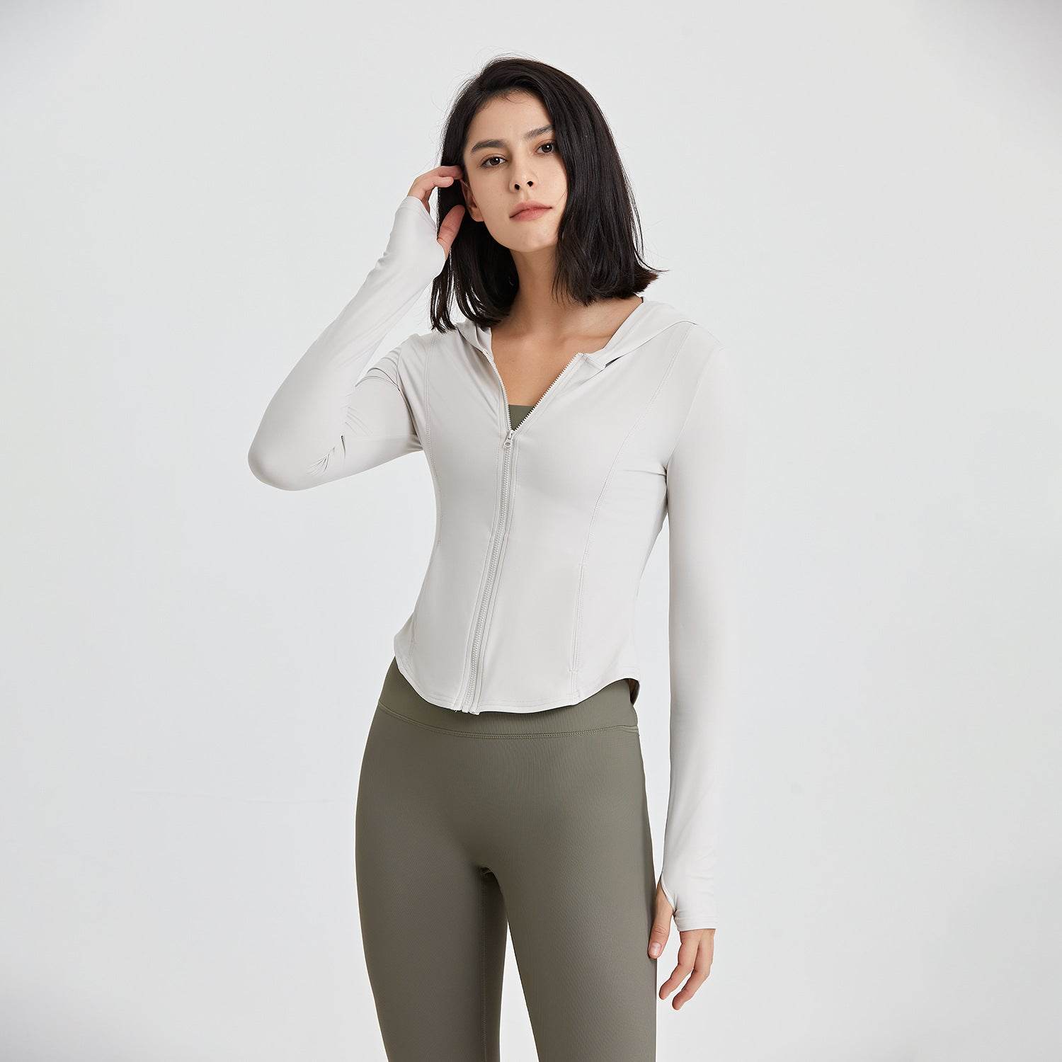 Hooded Running Workout Clothes Top - Mubimart