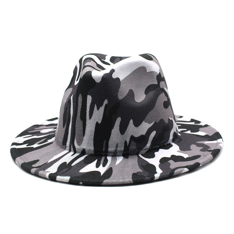 Striped Soft Woolen Hat Men's Fedora Hat