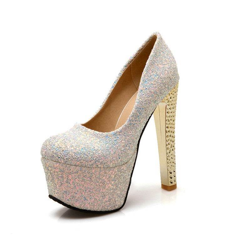 Super high stiletto platform high heels - Mubimart