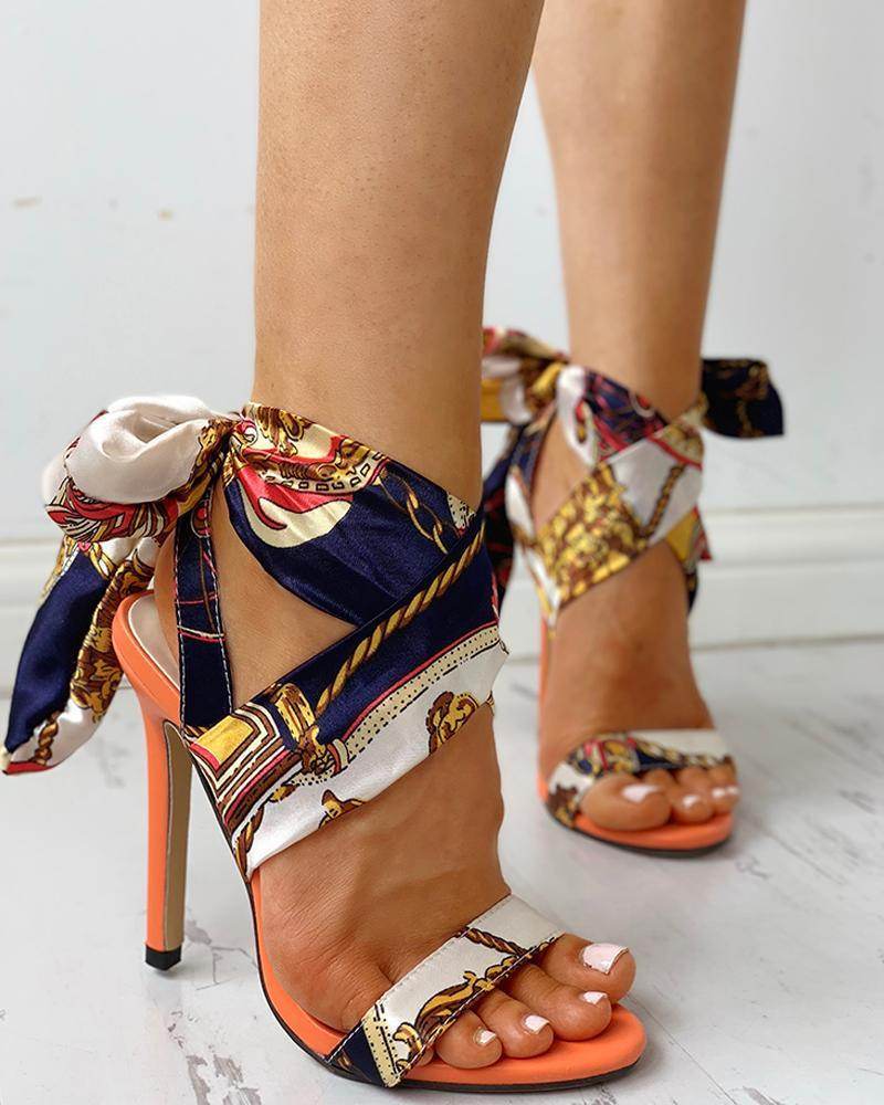 Strappy high heel sandals - Mubimart