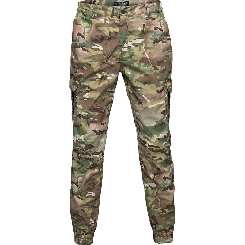 Camouflage cargo casual pants