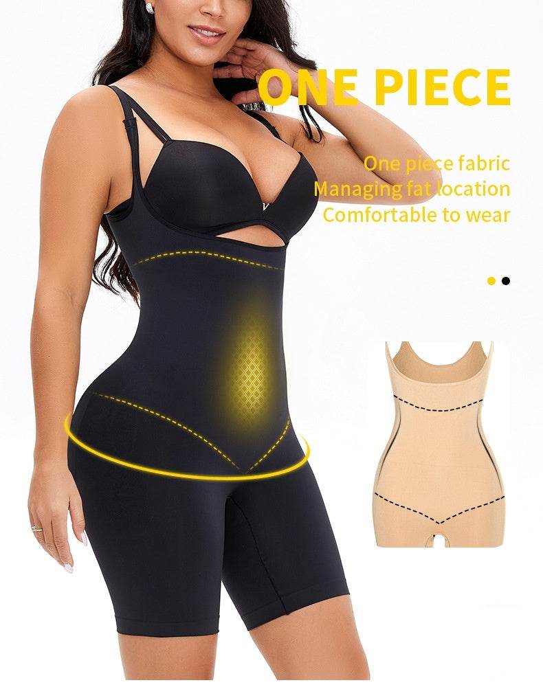 Plus Size Seamless Body Shaper Body Shaping Waist Reinforcement Belly Contracting Hip Lifting Body Shaping Pants - Mubimart