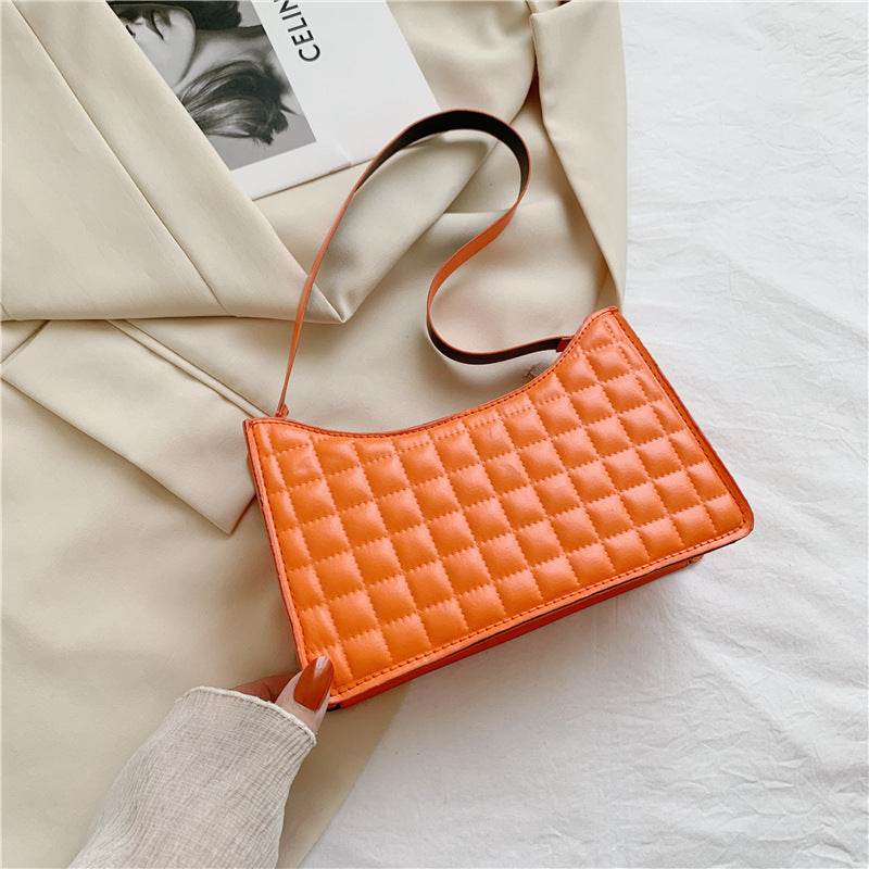 Elegant One-shoulder Diamond Pattern Bag Women - Mubimart