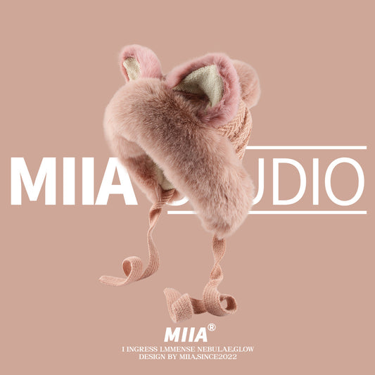 Cute Fox Ears Plush Strap Earmuffs Hat