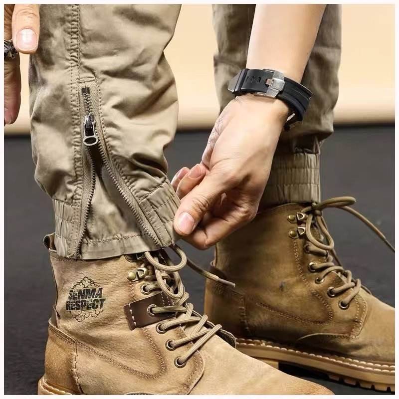 Workwear Casual Loose Ankle-tied Jogger Pants - Mubimart