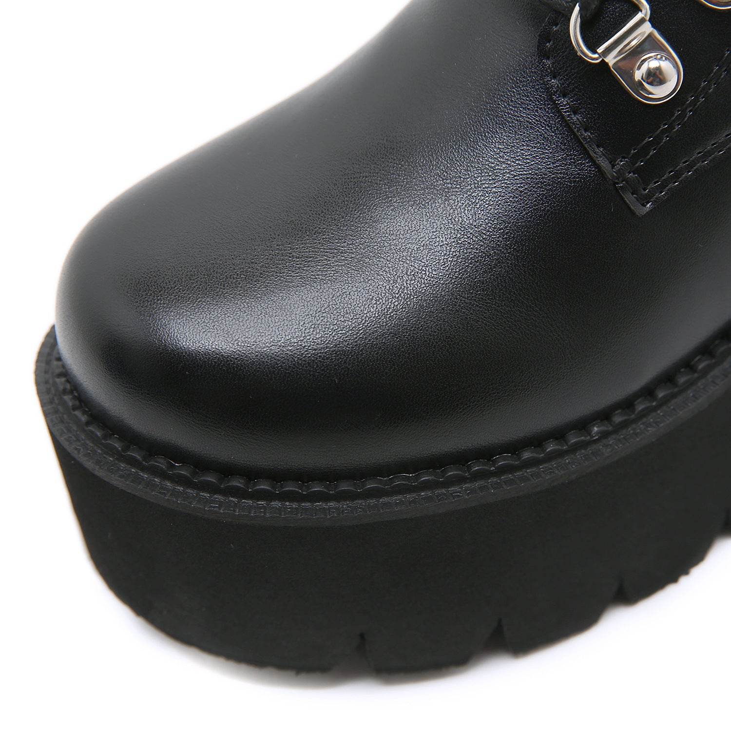 Gothic Style Fashion Rivet Mid-calf Boots For Women - Mubimart