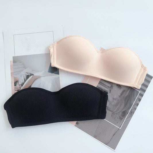 Gathered non-slip lingerie bra - Mubimart