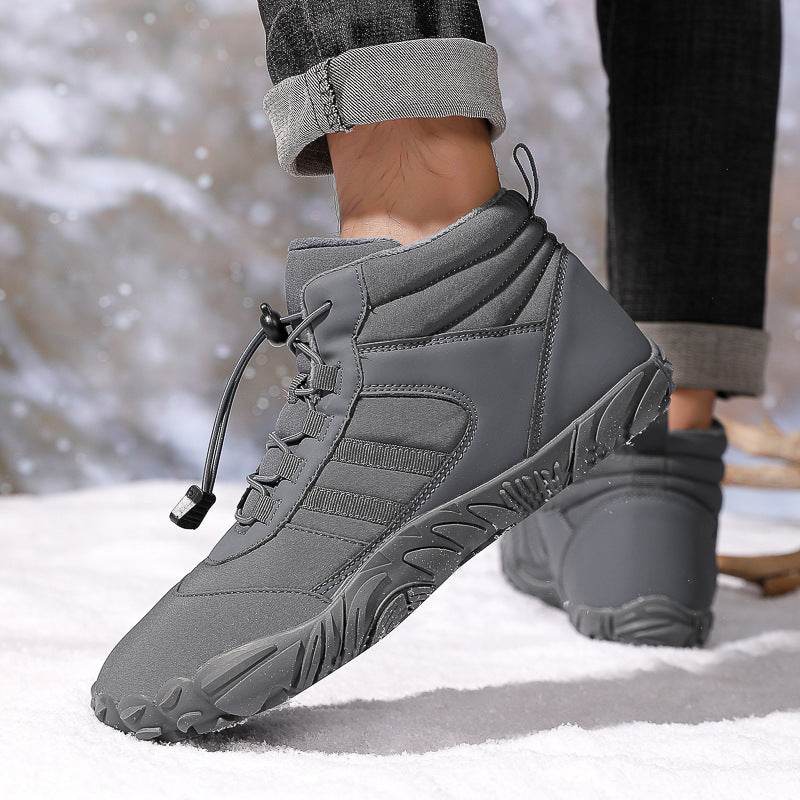 High-top Snow Boots Hiking Camping Hiking Shoes Skiing Non-slip Plus Velvet Warm - Mubimart