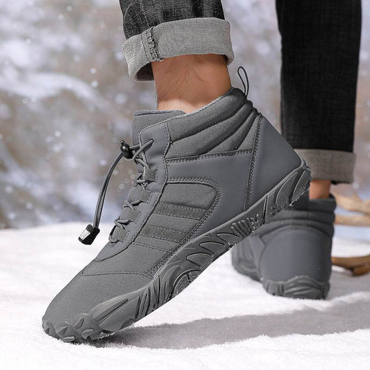 High-top Snow Boots Hiking Camping Hiking Shoes Skiing Non-slip Plus Velvet Warm - Mubimart