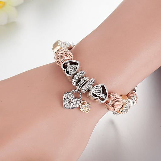 Tennis beaded bracelet with large beads