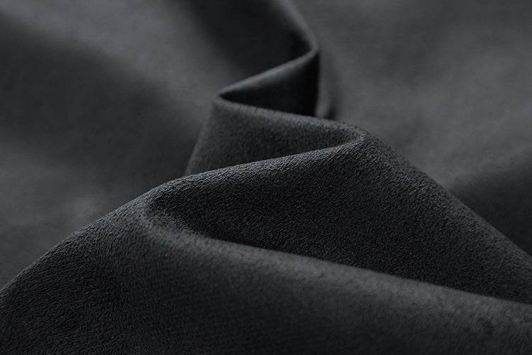 Suede Stand Collar Men's Jacket Double Zipper Pocket Clothing Mens - Mubimart