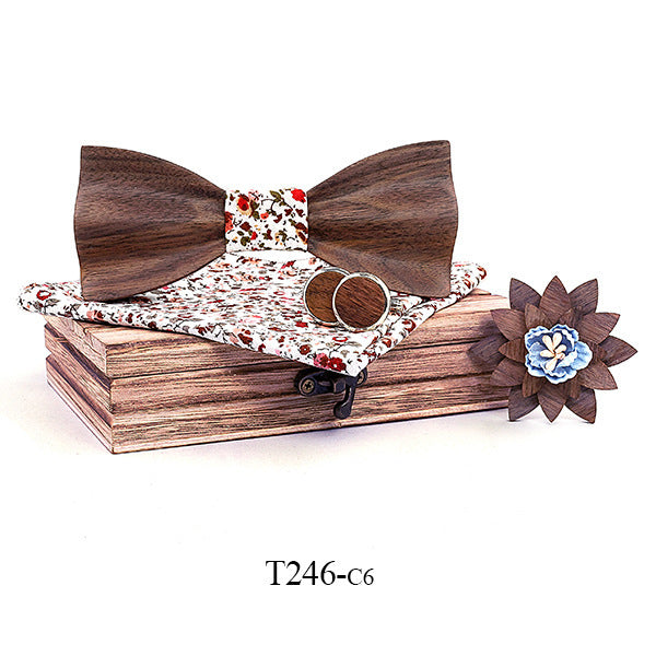 3D wood bow tie