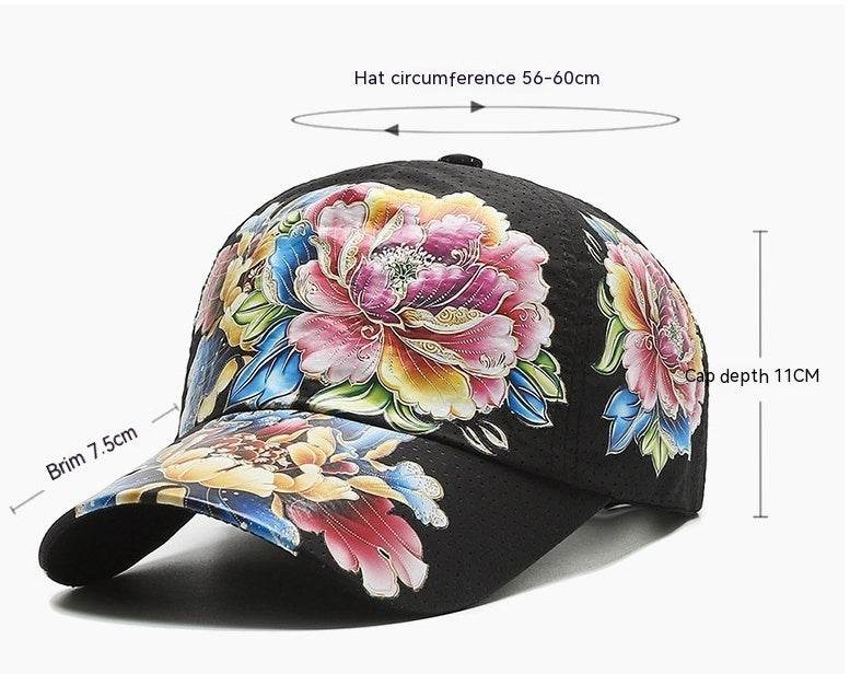 Hat Printing Men's And Women's Same Style Baseball Cap Sun Hat Peaked Cap - Mubimart