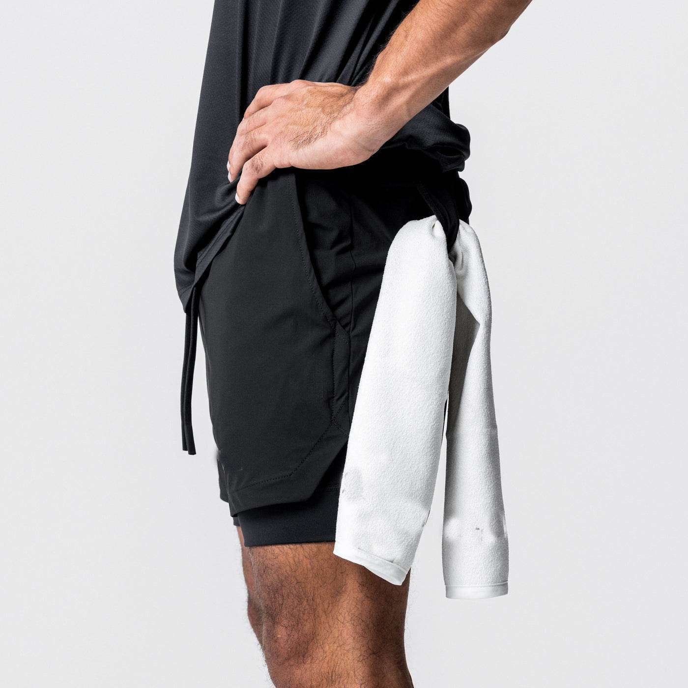 Workout Shorts Men's Nylon Running Training Elastic Quick-drying - Mubimart