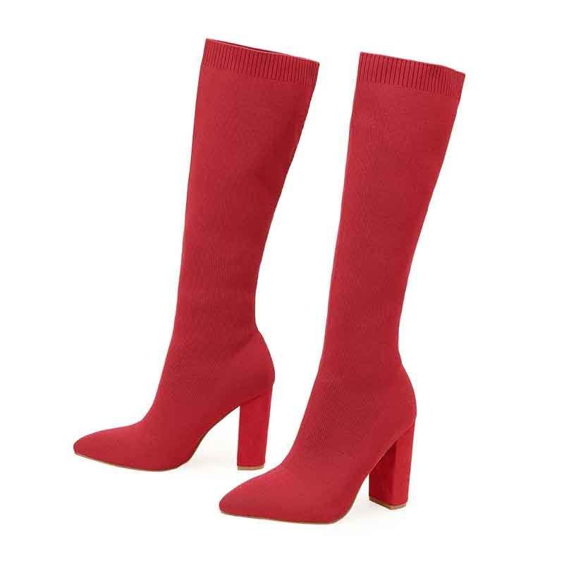 Thick High-heeled Thigh Boot Women - Mubimart
