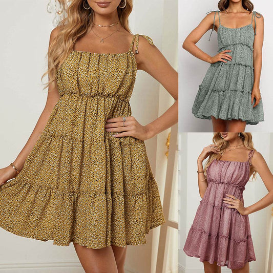 Women's printed camisole dress - Mubimart