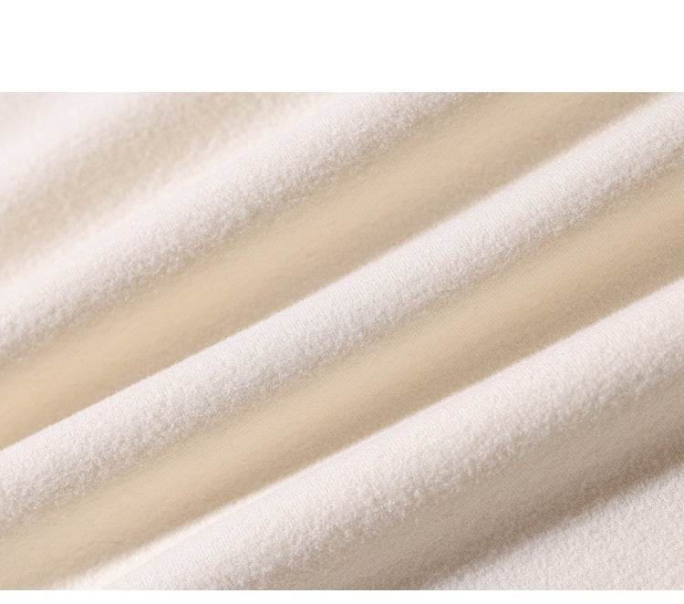 Hong Kong Style White Bottom Plus Size Dralon Turtleneck Bottoming Shirt - Mubimart