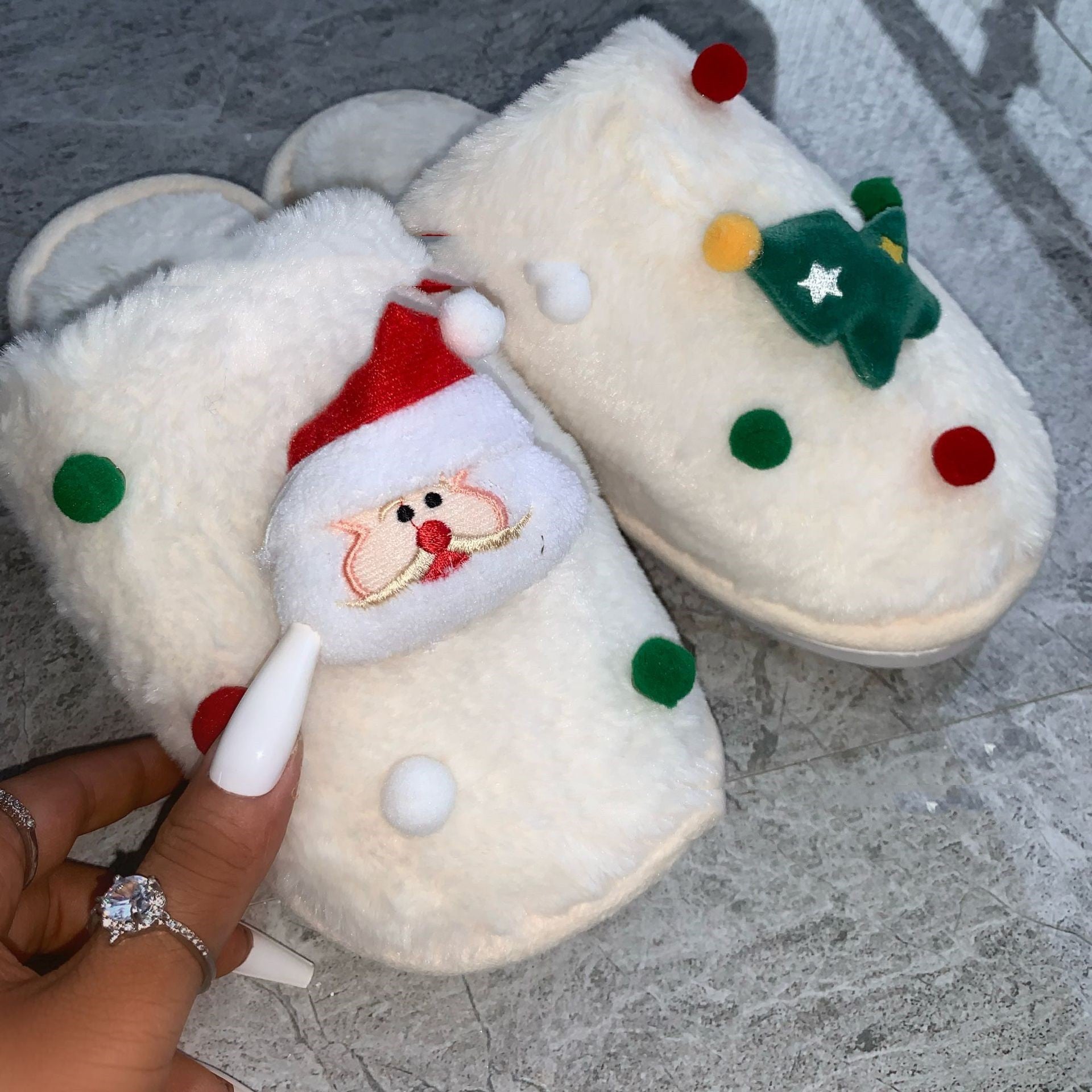 Christmas Slippers Warm Slipper Bag Flat Overall - Mubimart -  