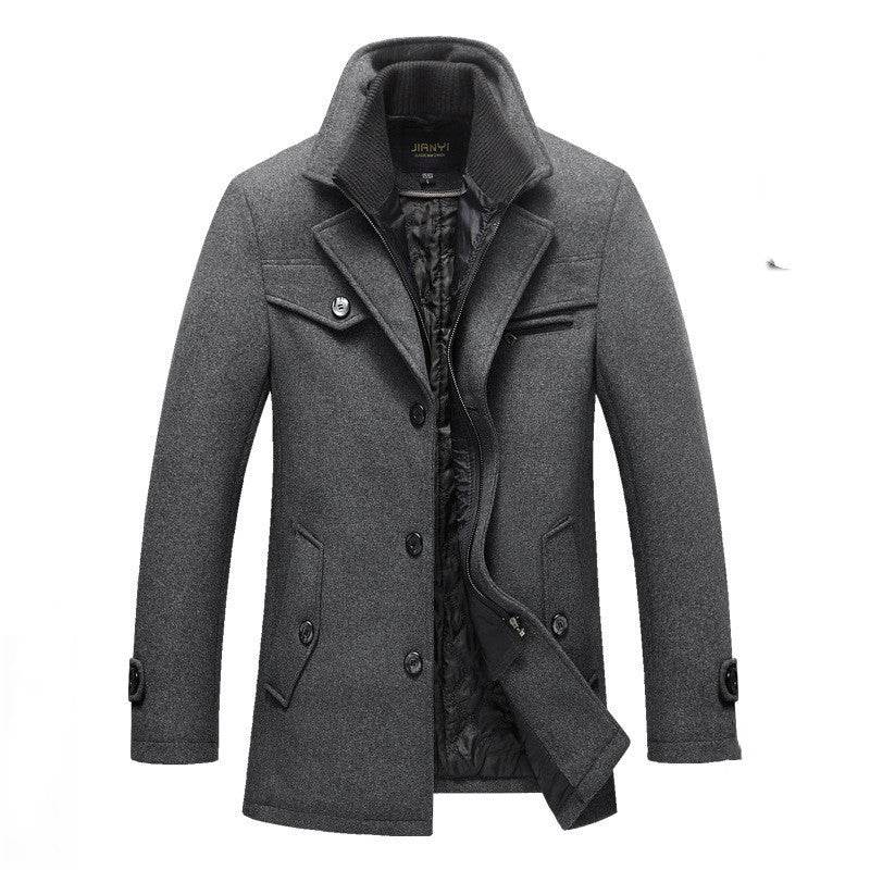 Autumn and Winter New Men's Woolen Coat Men - Mubimart