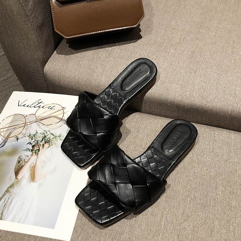 Flat woven mules - Mubimart