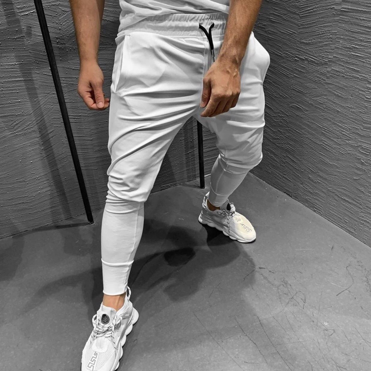 Men's Jogger Pants Muscle Workout Casual Slim-fit Stretch Running