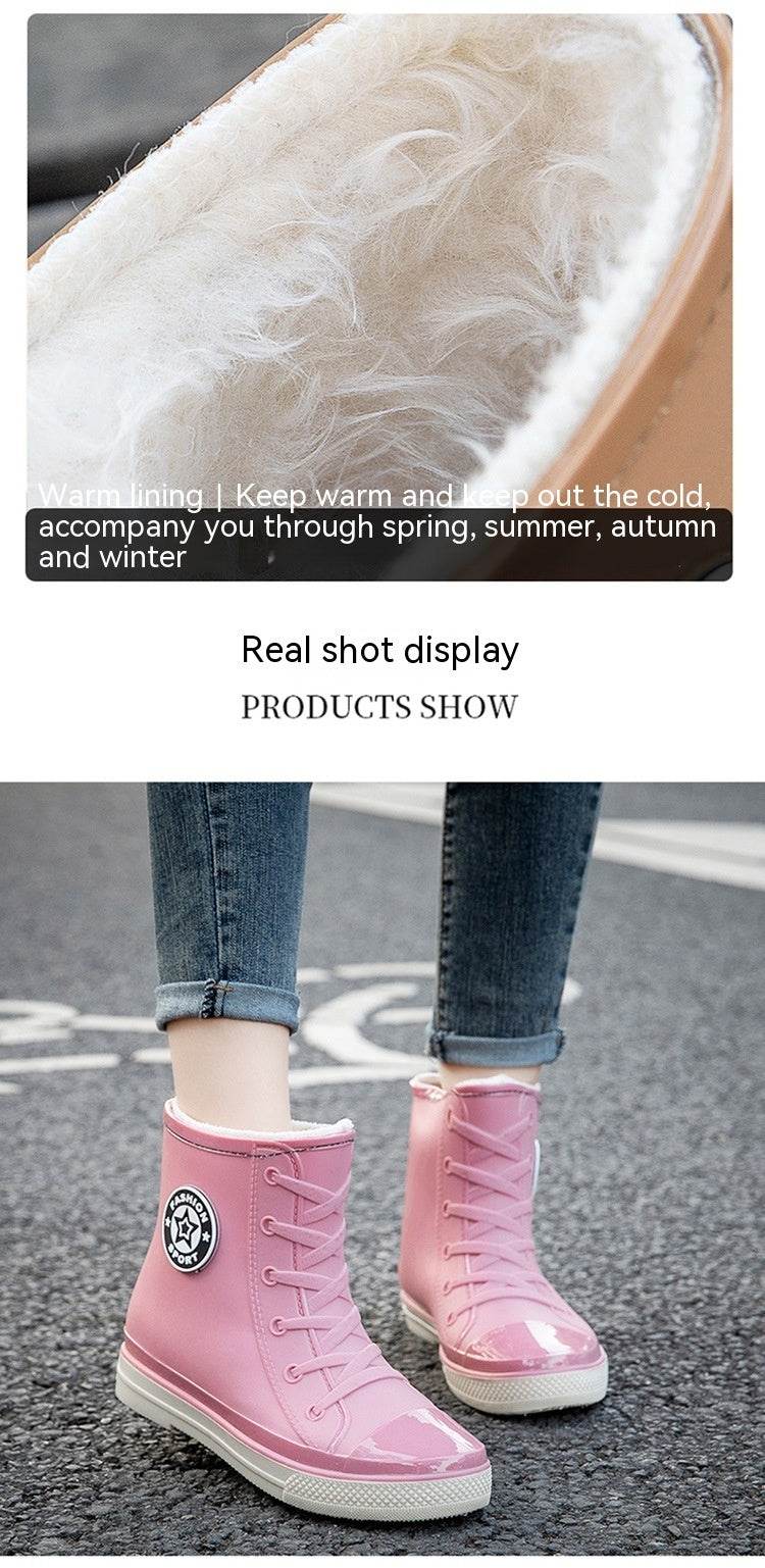 Waterproof Non-slip Wear-resistant Rain Boots For Women - Mubimart