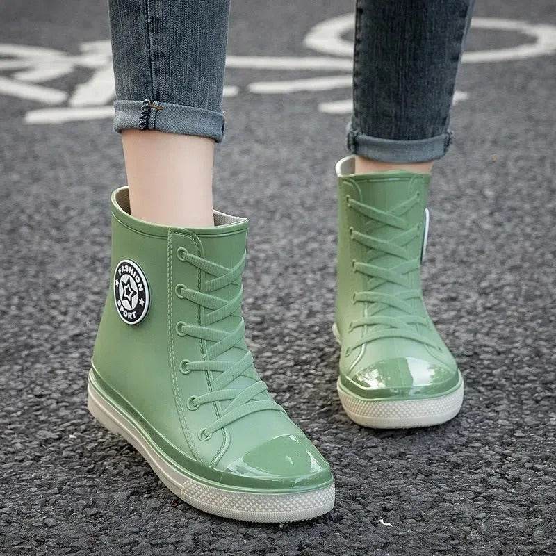 Waterproof Non-slip Wear-resistant Rain Boots For Women - Mubimart