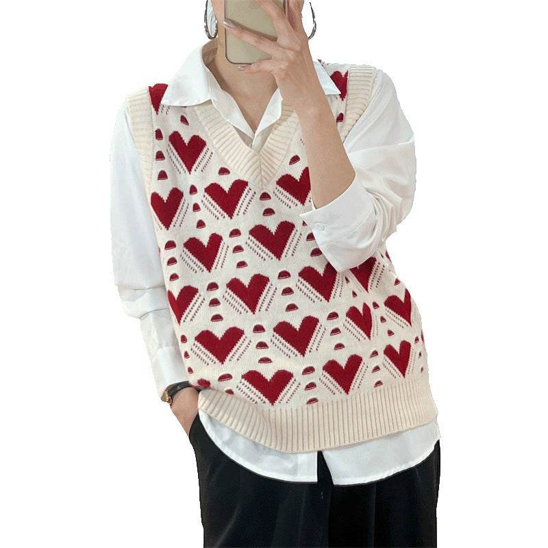 Sweater Vest Women's Loose Sweater - Mubimart