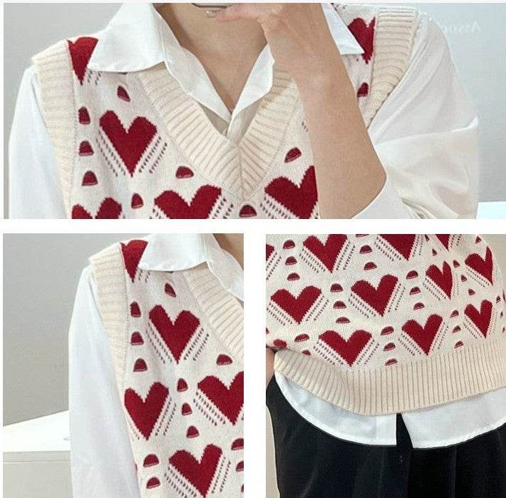 Sweater Vest Women's Loose Sweater - Mubimart