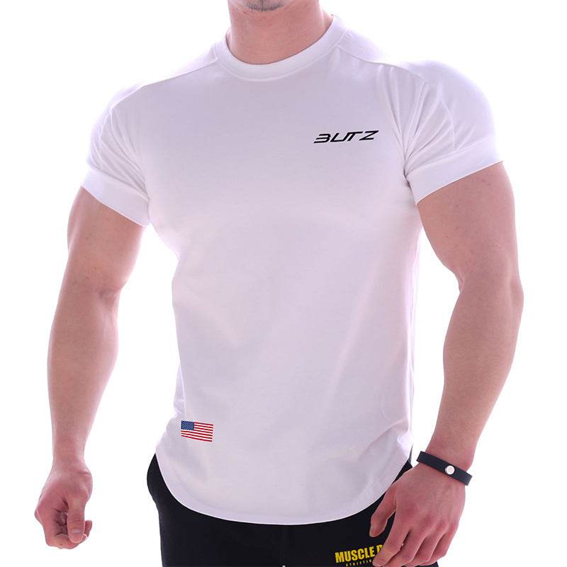 Quick-drying Workout Short Sleeve Men's T-shirt - Mubimart