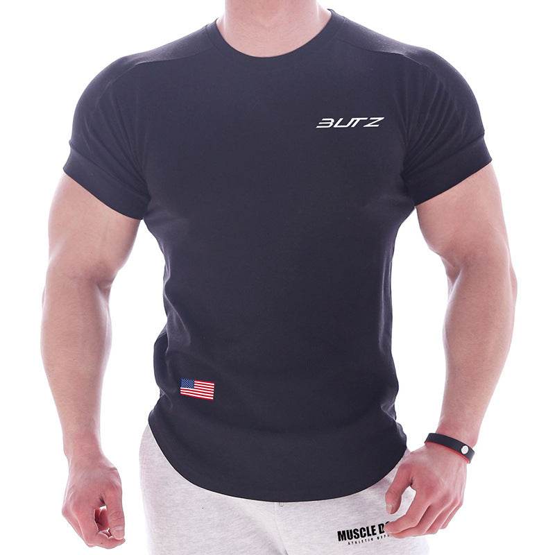 Quick-drying Workout Short Sleeve Men's T-shirt - Mubimart