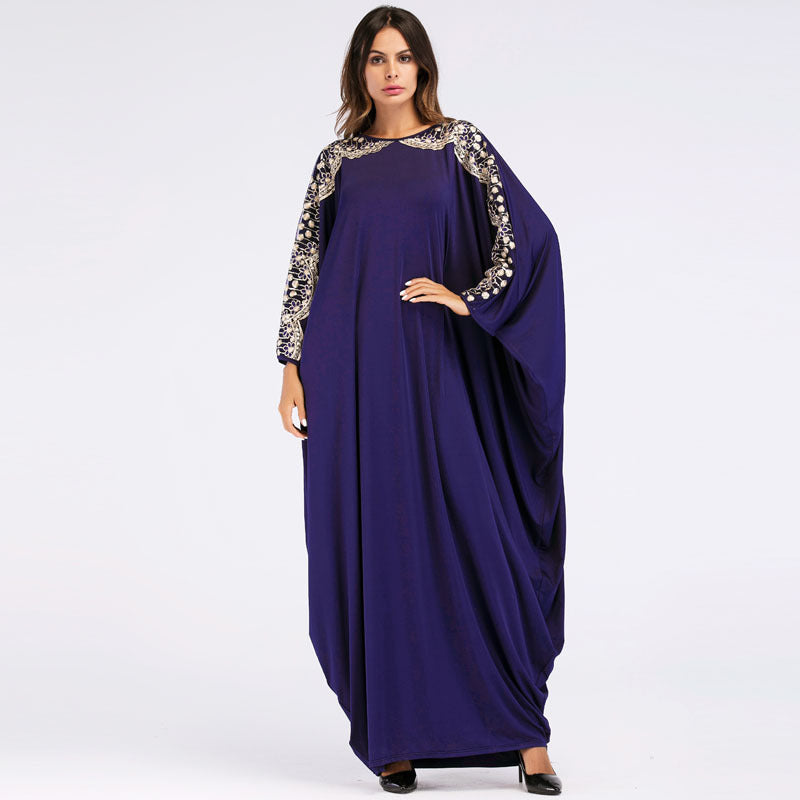 Dubai Batwing Sleeve Robe Plus Size Women's Clothing - Mubimart -  