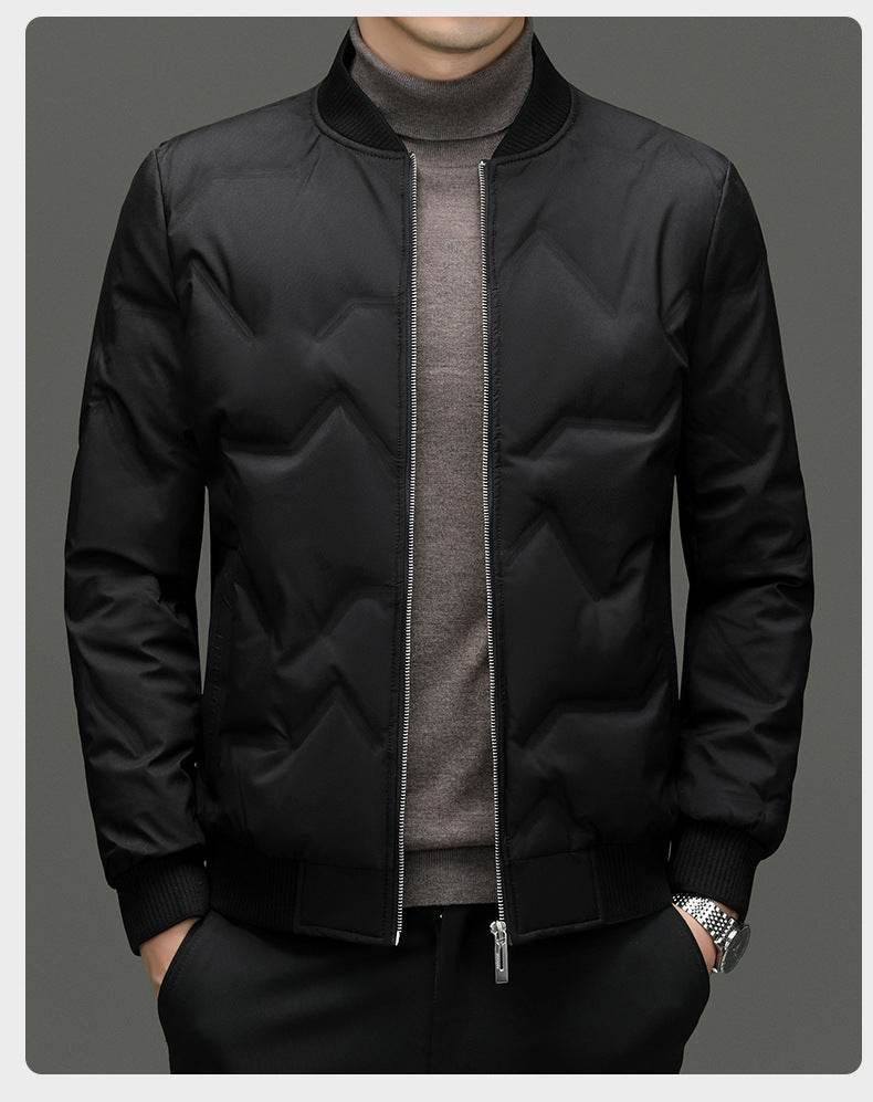 90 Duck Down Winter Men's Business Casual Light Thin Warm Down Jacket - Mubimart