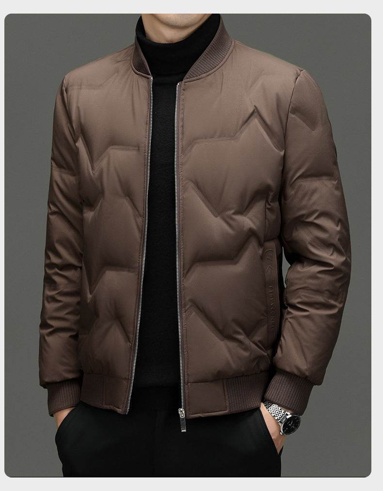 90 Duck Down Winter Men's Business Casual Light Thin Warm Down Jacket - Mubimart