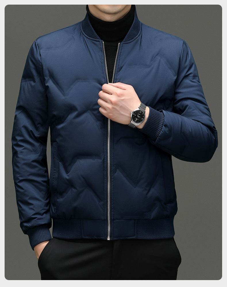 90 Duck Down Winter Men's Business Casual Light Thin Warm Down Jacket - Mubimart