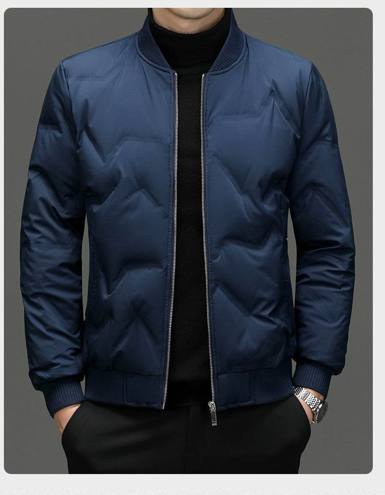 90 Duck Down Winter Men's Business Casual Light Thin Warm Down Jacket - Mubimart