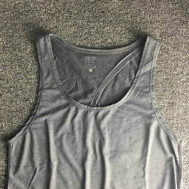 Women Backless Yoga Tank Top Shirts Sleeveless Off Shoulder Sports T Shirt Backless Crop Tops Racerback Gym Workout Clothes - Mubimart