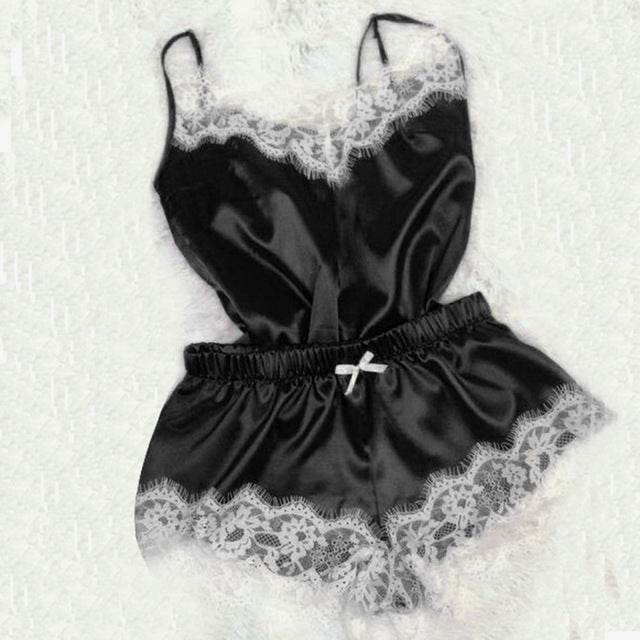 Pajamas simulation silk nightgown plus size home underwear skirt - Mubimart