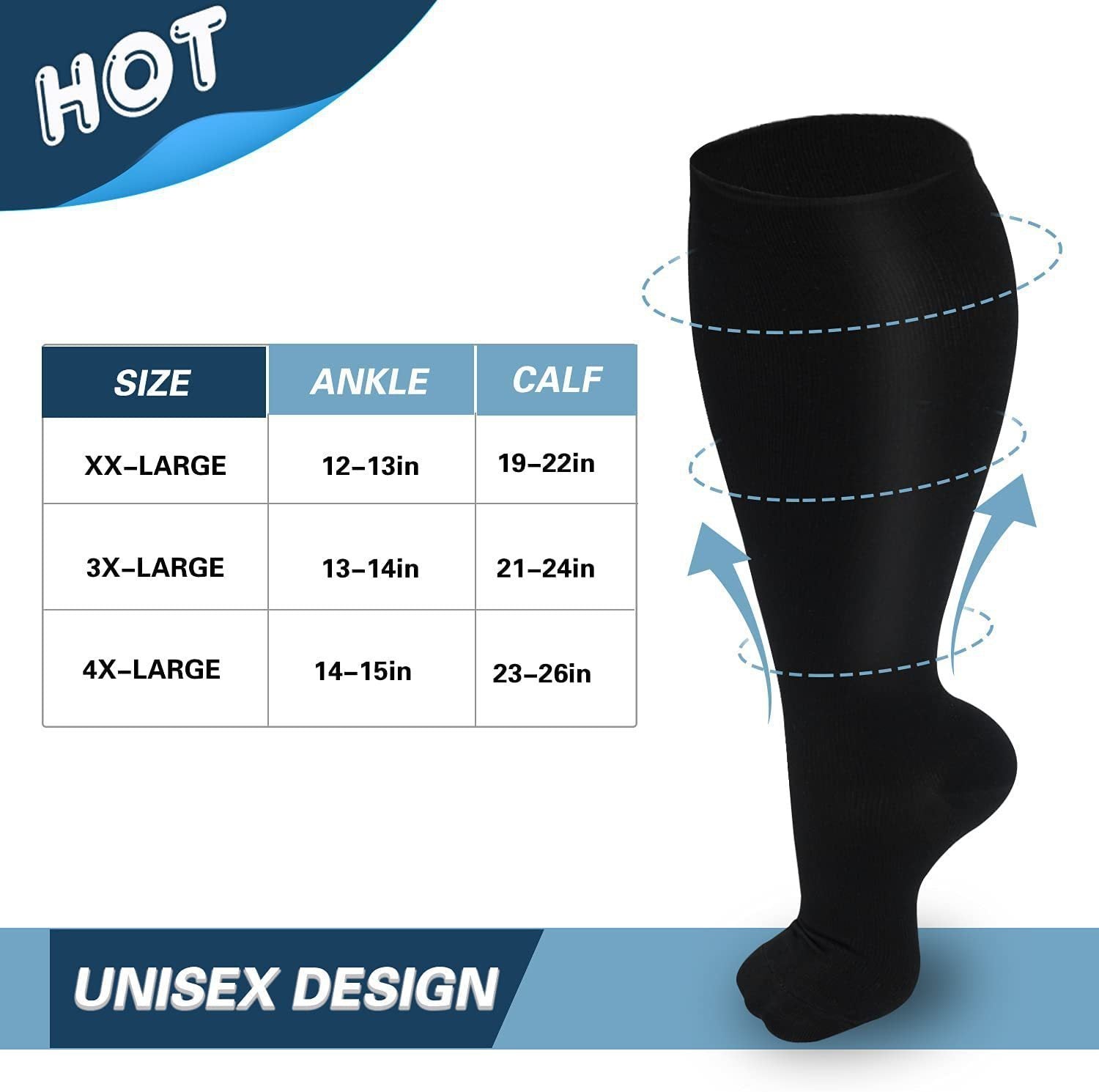 Women's Large Over-the-knee Calf Socks - Mubimart -  