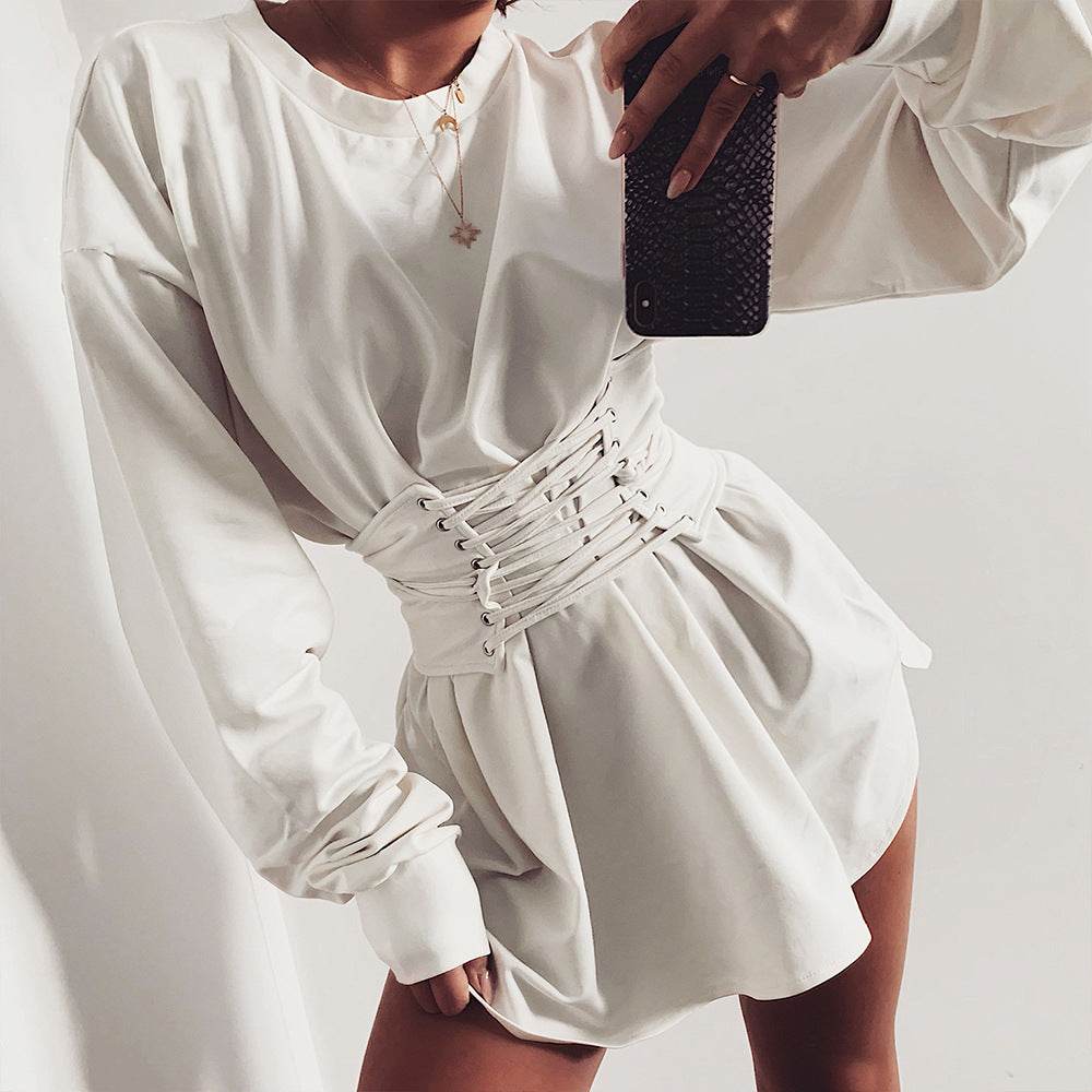 Long sleeve tunic dress - Mubimart