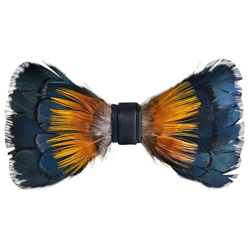 Men's Personalized Feather Bow Tie - Mubimart