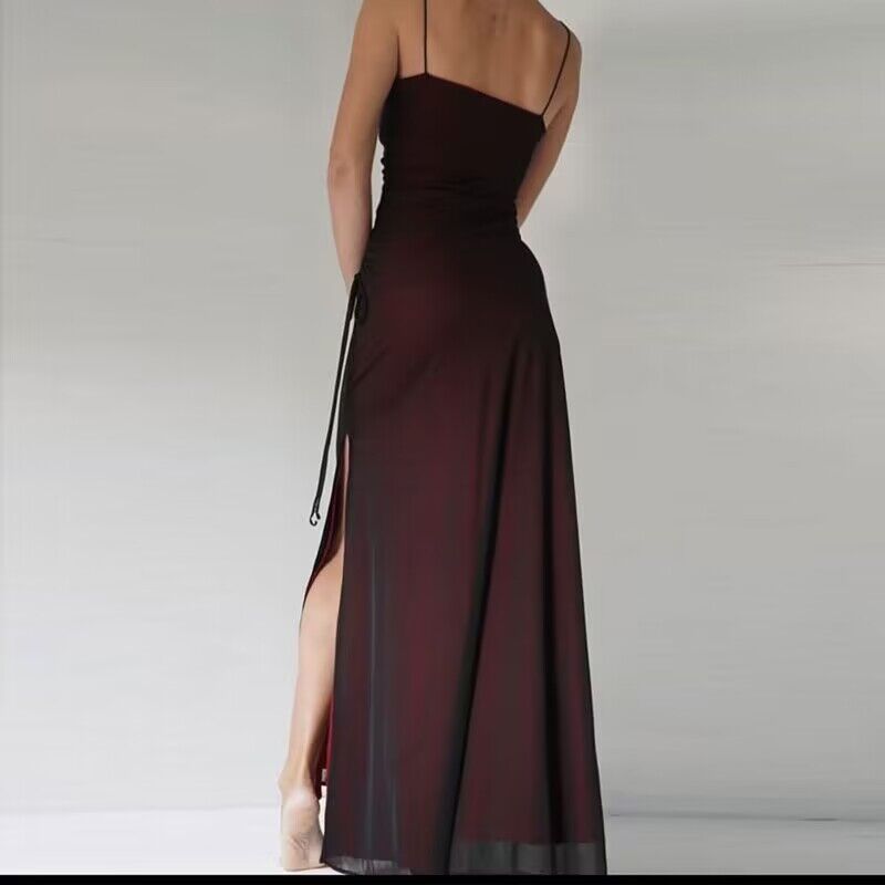 Elegant Split Sling Prom Evening Dress - Mubimart -  