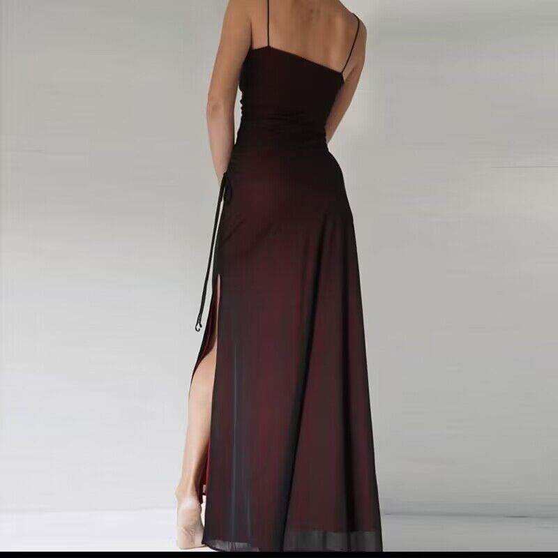 Elegant Split Sling Prom Evening Dress - Mubimart