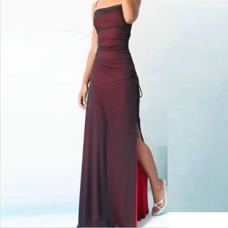 Elegant Split Sling Prom Evening Dress - Mubimart -  