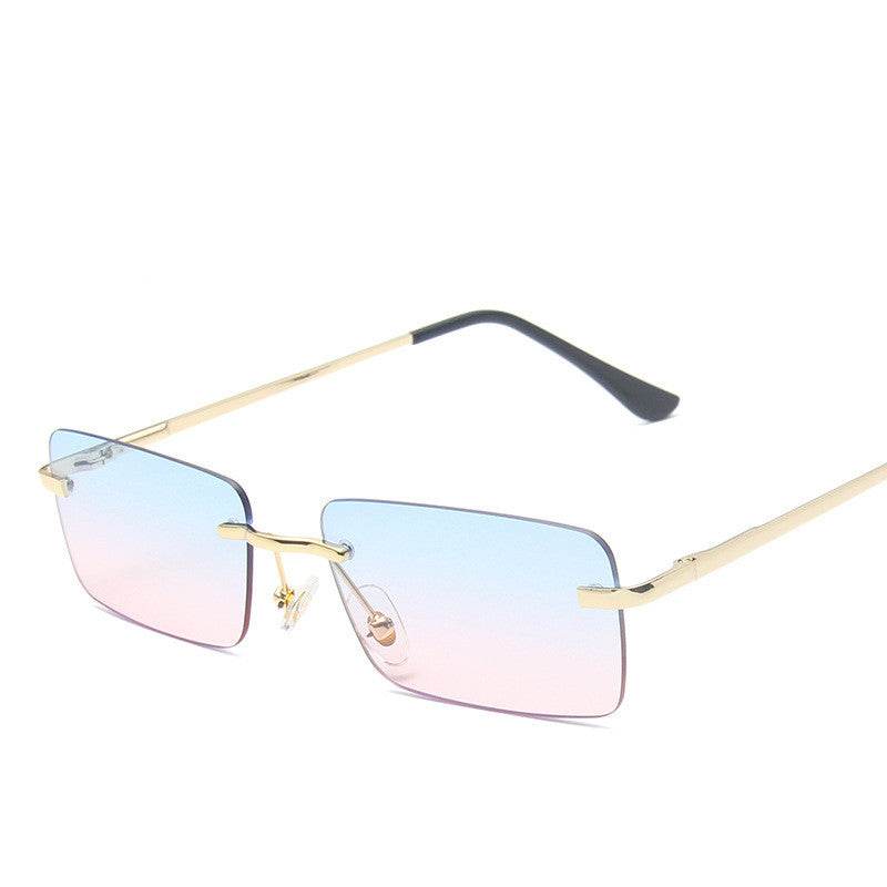 Rimless sunglasses women square - Mubimart