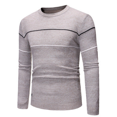 Round neck casual pullover sweater sweater