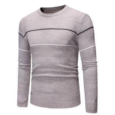 Round neck casual pullover sweater sweater - Mubimart
