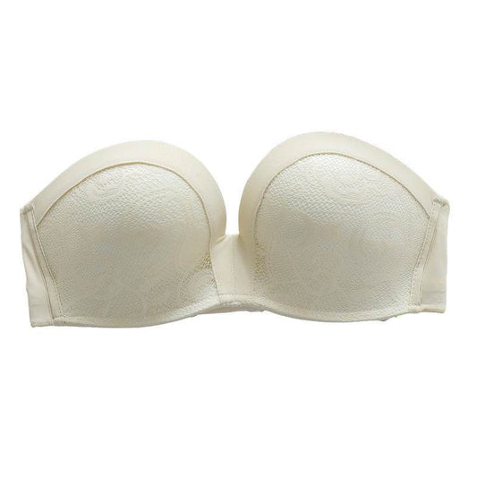B363 strapless bra invisible underwear women gather slip non-slip miracle wedding dress relief tube top - Mubimart