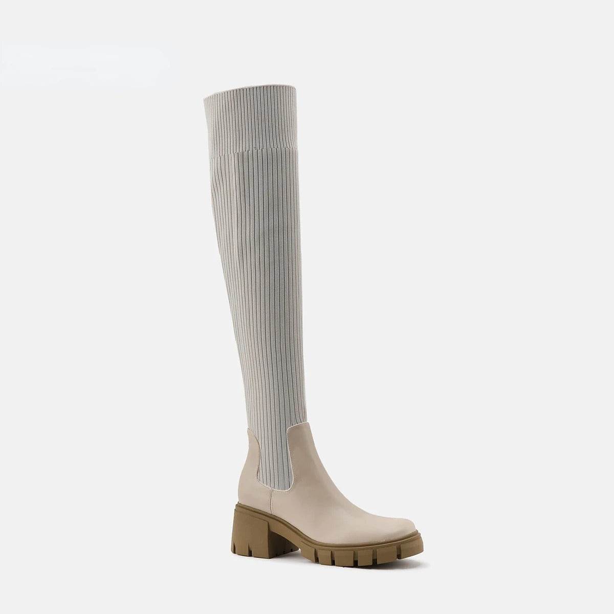 High Heel Springy Thigh Boot Women - Mubimart