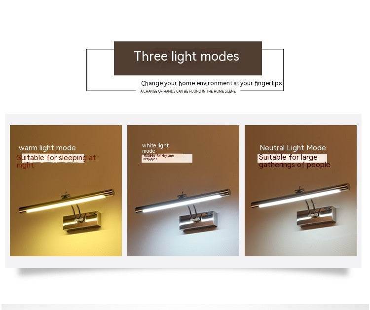 Bathroom Cabinet Waterproof LED Makeup Light - Mubimart